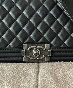 Alternative view of Chanel Boy Medium Black Lambskin